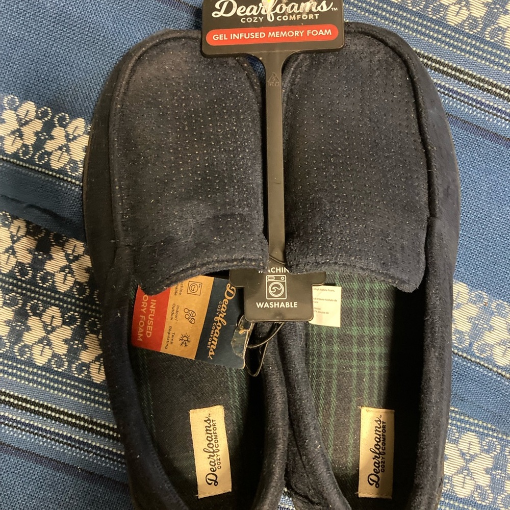 Dearfoams Men's Navy Slip-On Loafers